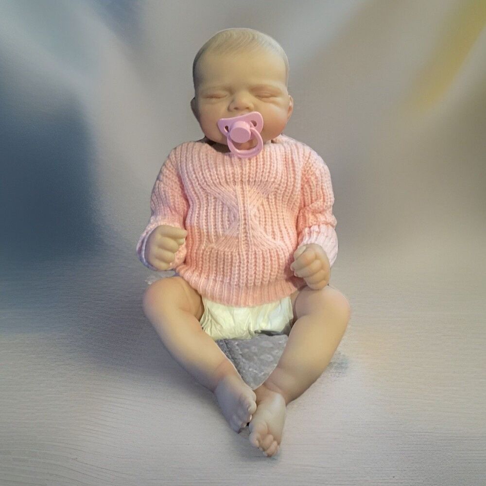 Sleeping Girl 18"  Reborn Baby Dolls Newborn Full Body Vinyl Gift